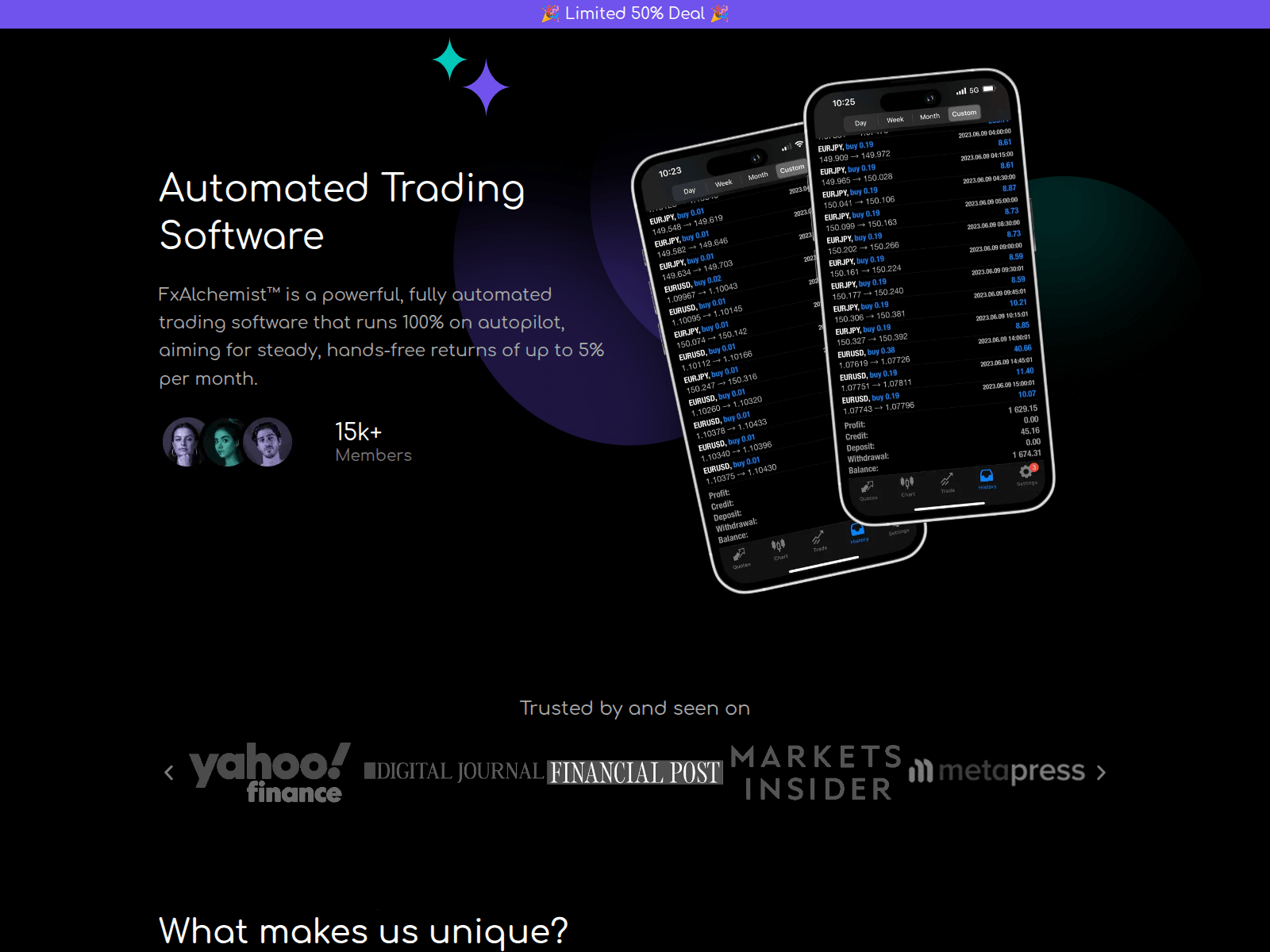 Screenshot of www.the-algorithmic-trader.com