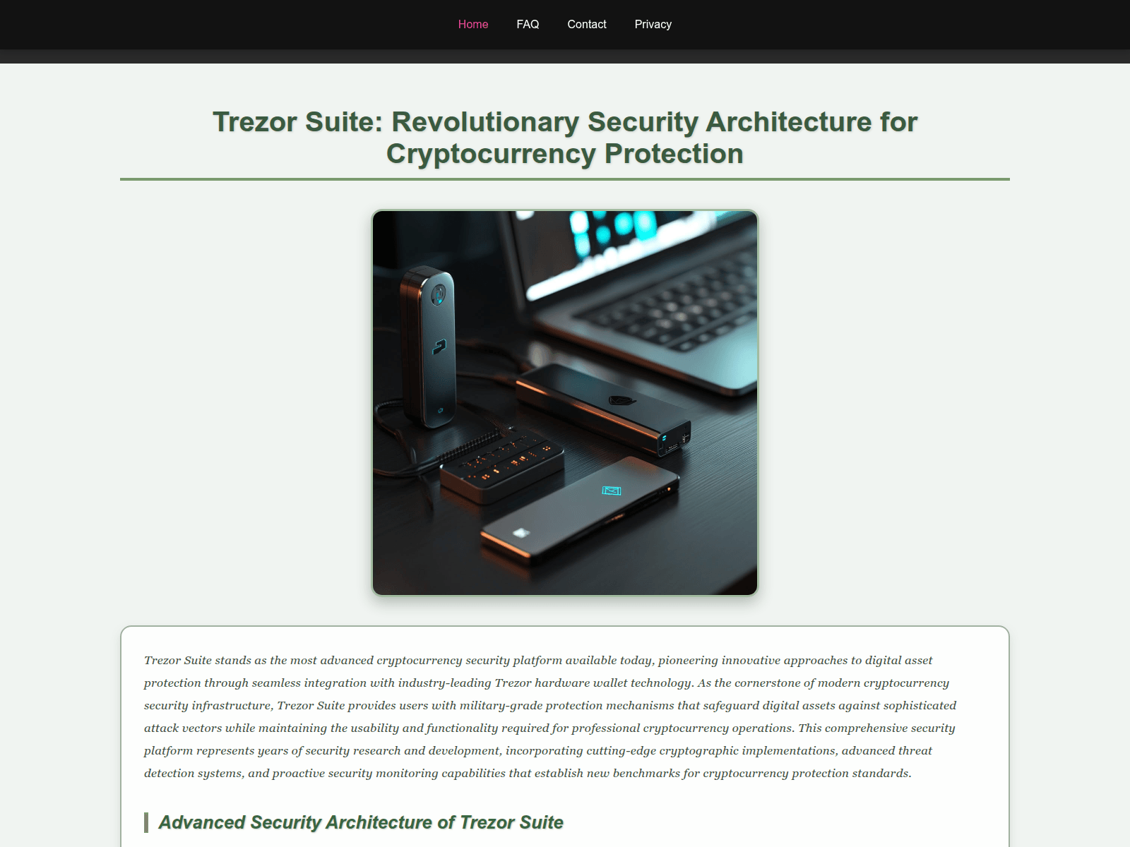 Screenshot of trezor-suite.co