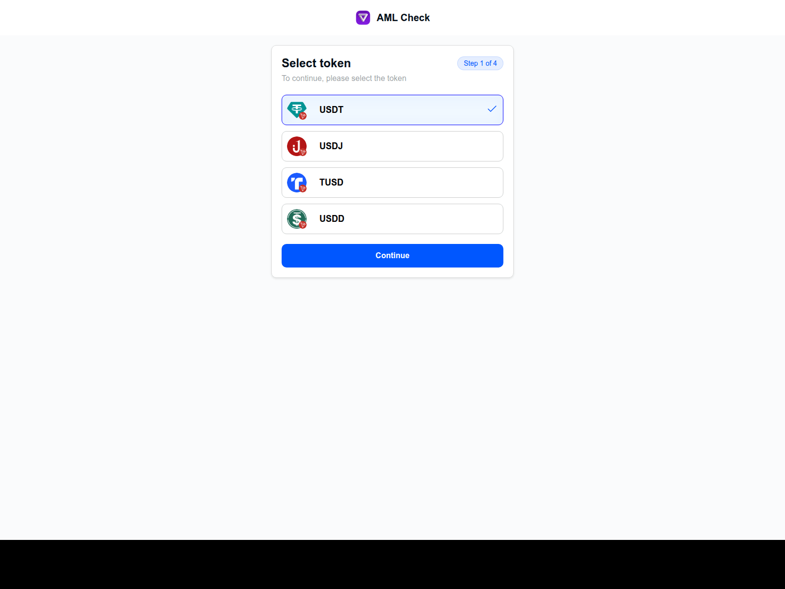 Screenshot of tron-aml.org