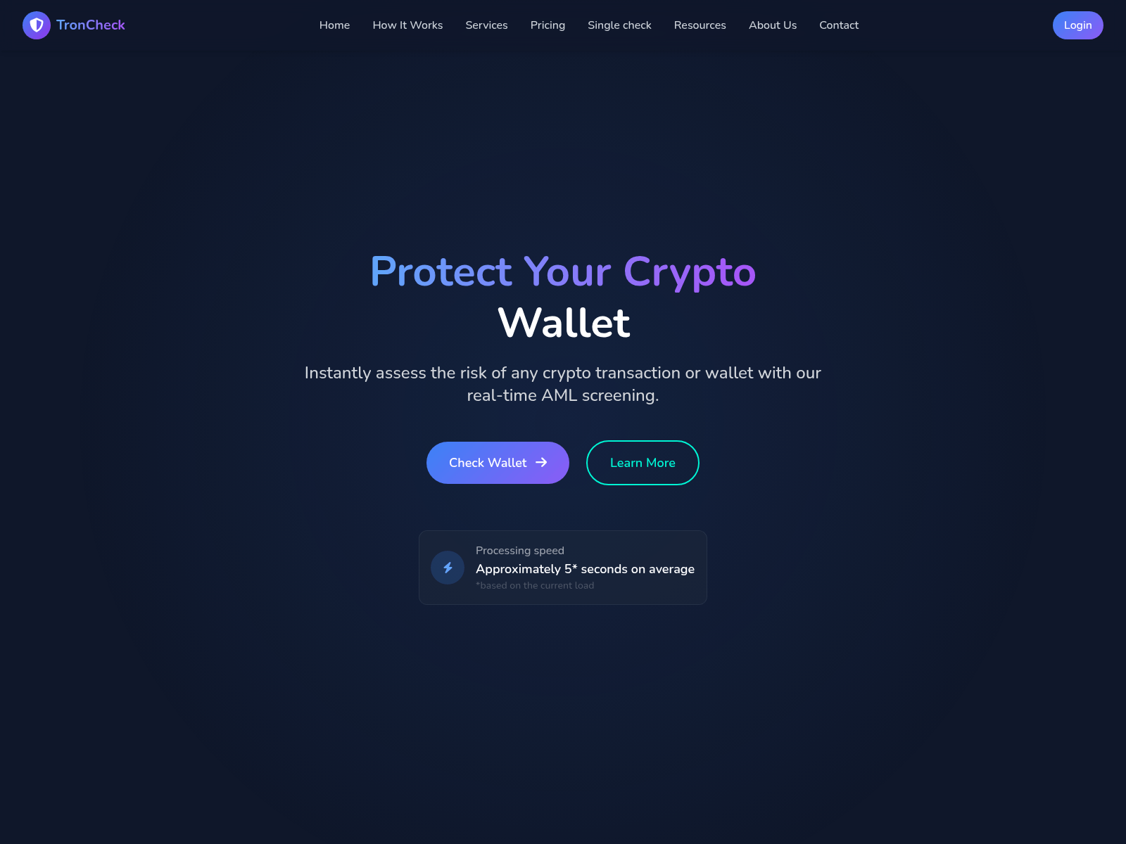 Screenshot of tron-check.com