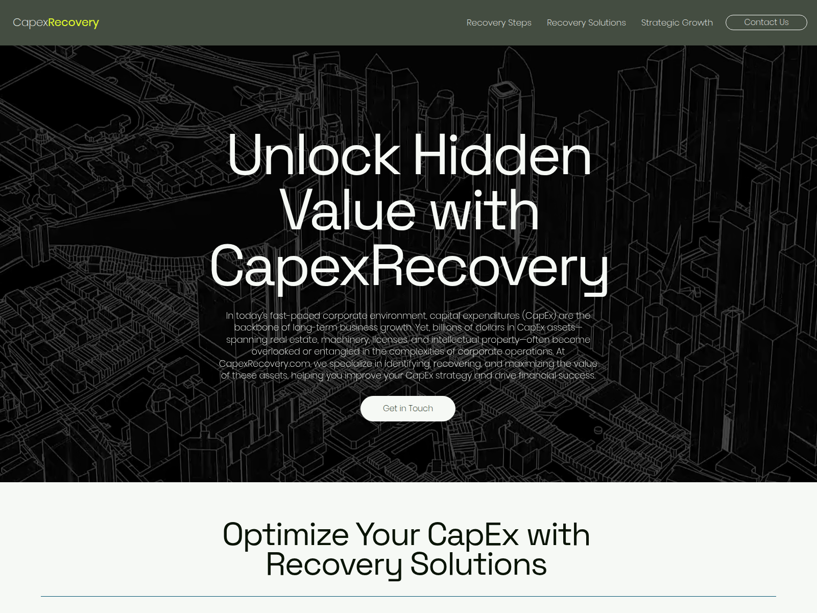 Screenshot of www.capexrecovery.com