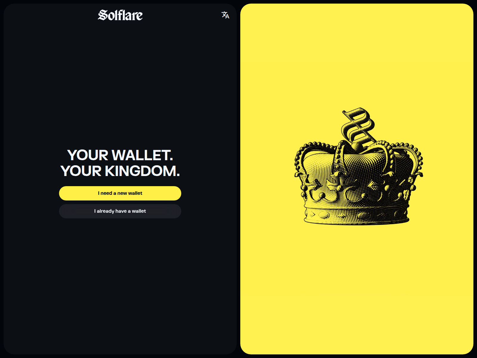 Screenshot of solflare.click