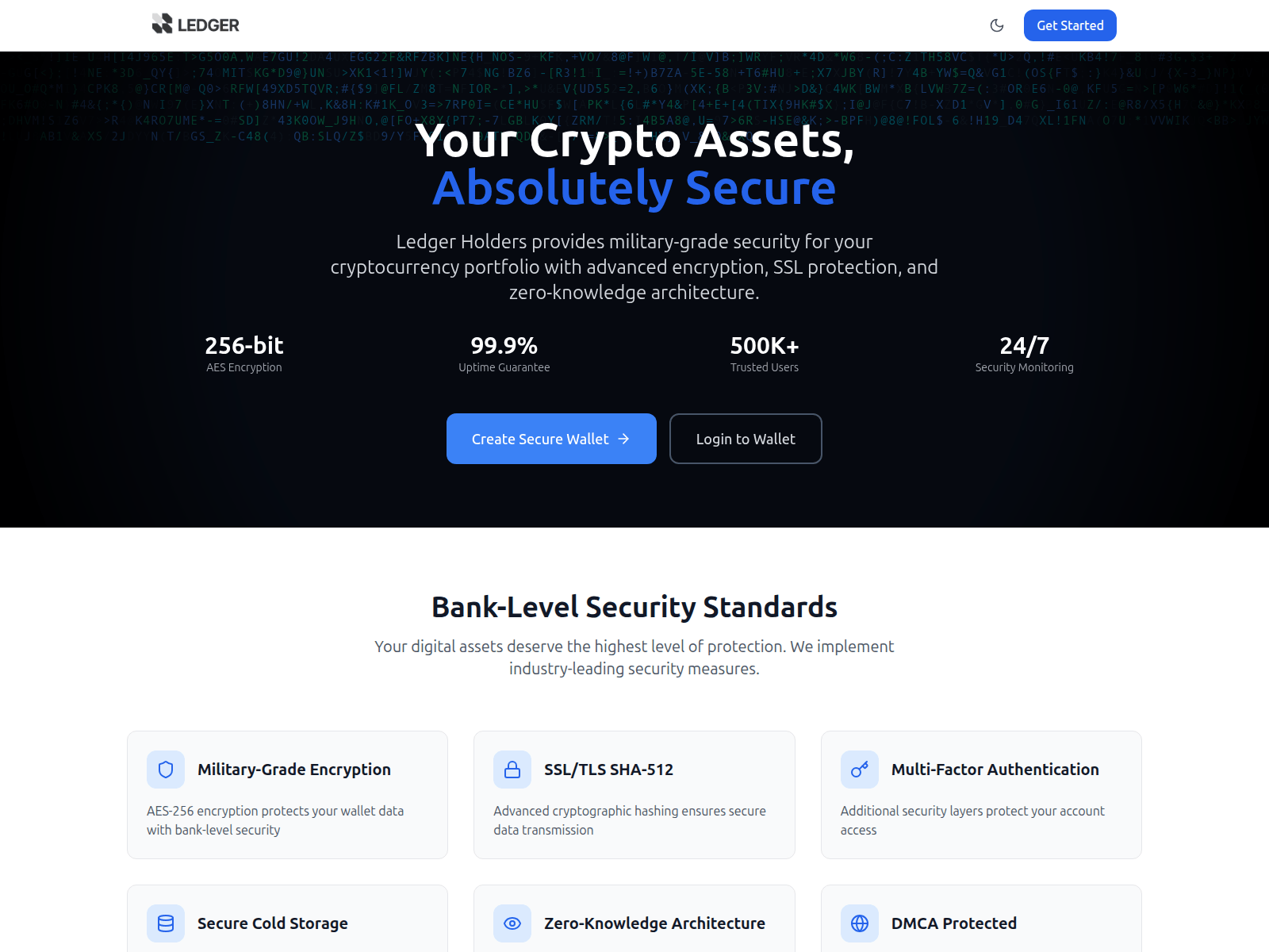 Screenshot of ledgerholders.com
