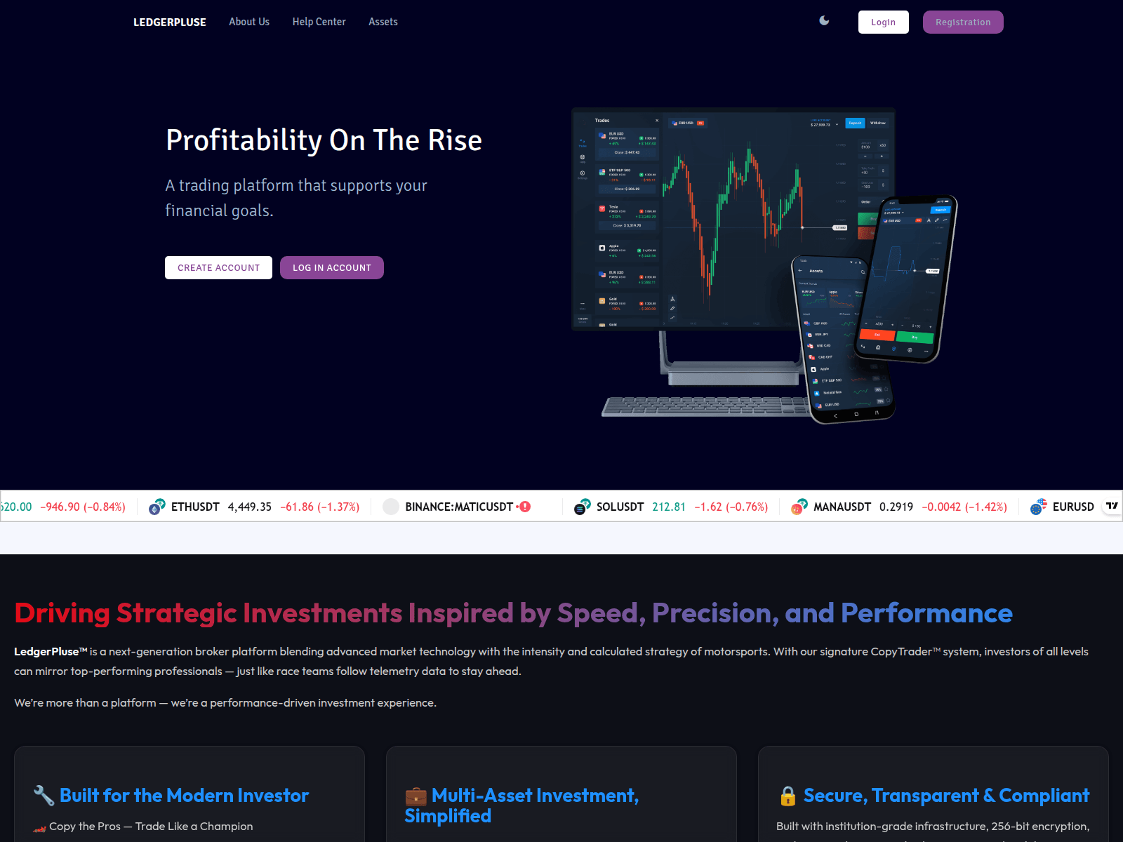 Screenshot of ledgerpluse.com