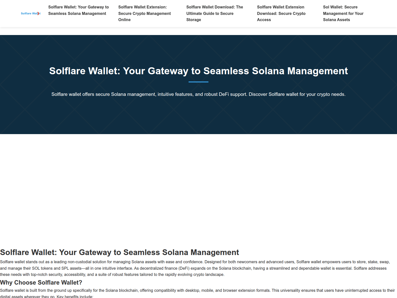 Screenshot of web-solflarewallet.org