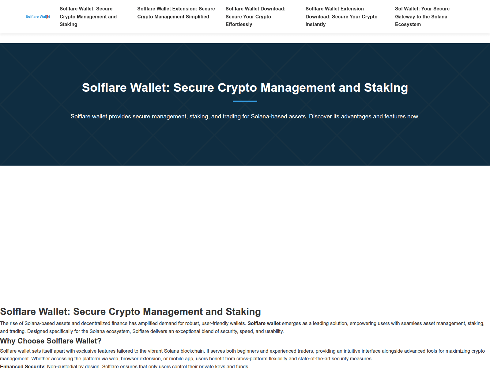Screenshot of web-solflarewallet.com