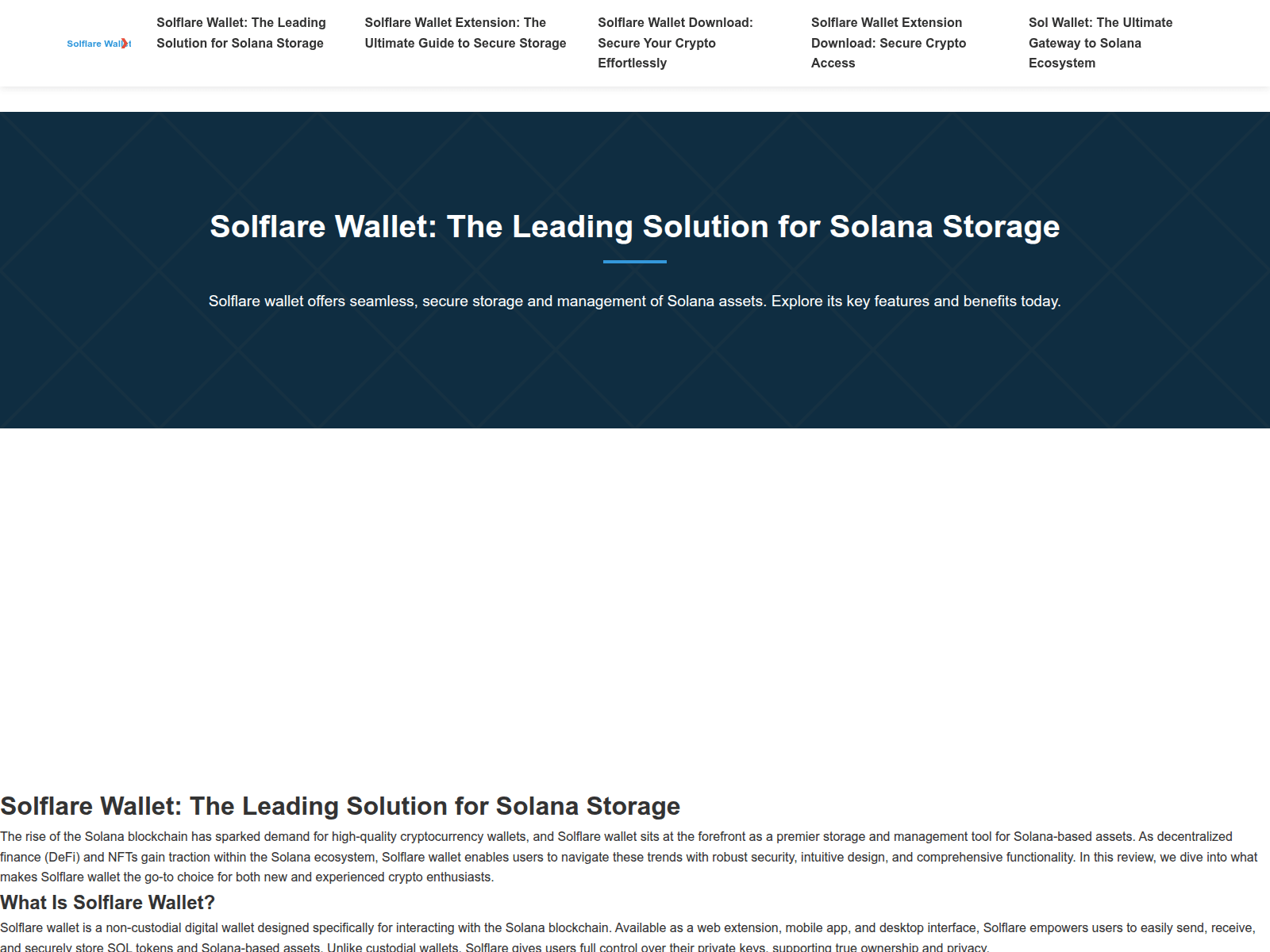 Screenshot of web-solflare-wallet.org