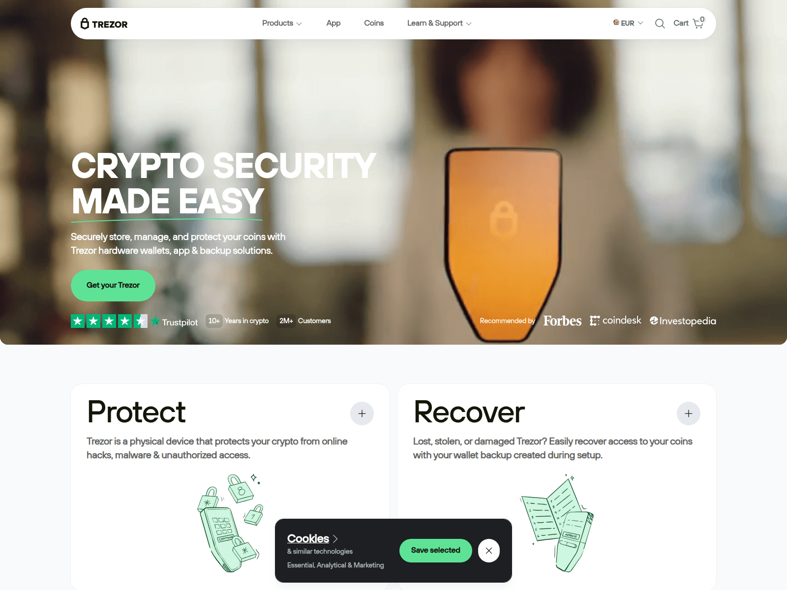 Screenshot of trezorsecure.support