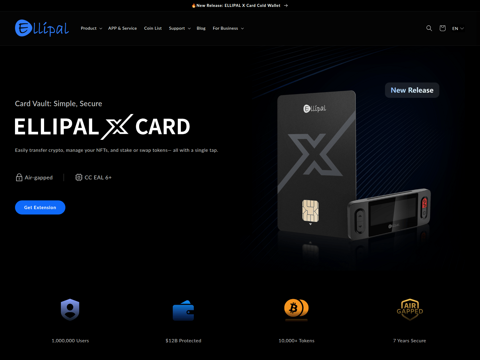 Screenshot of ellipalextension.com