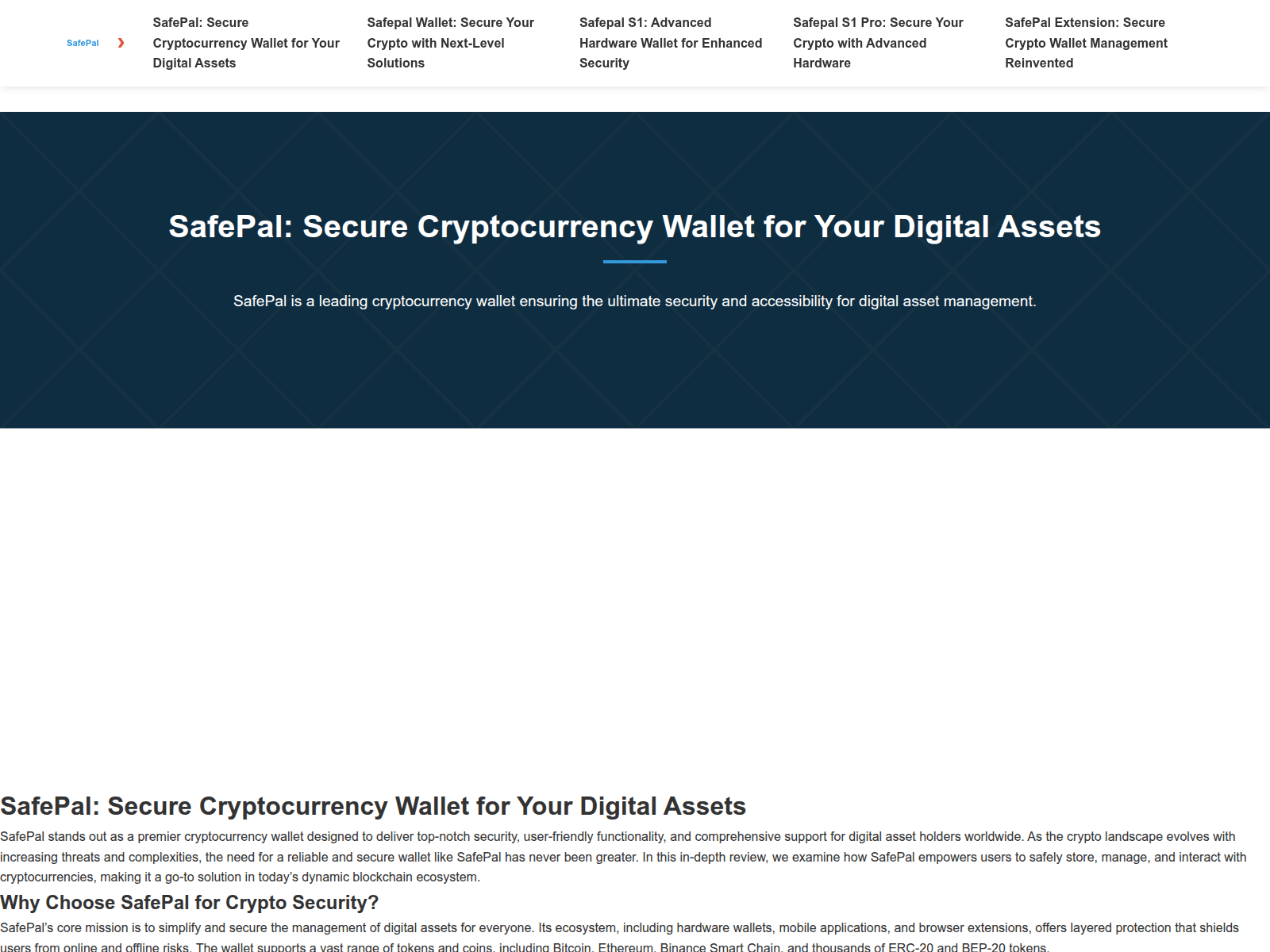 Screenshot of www-safepal.net