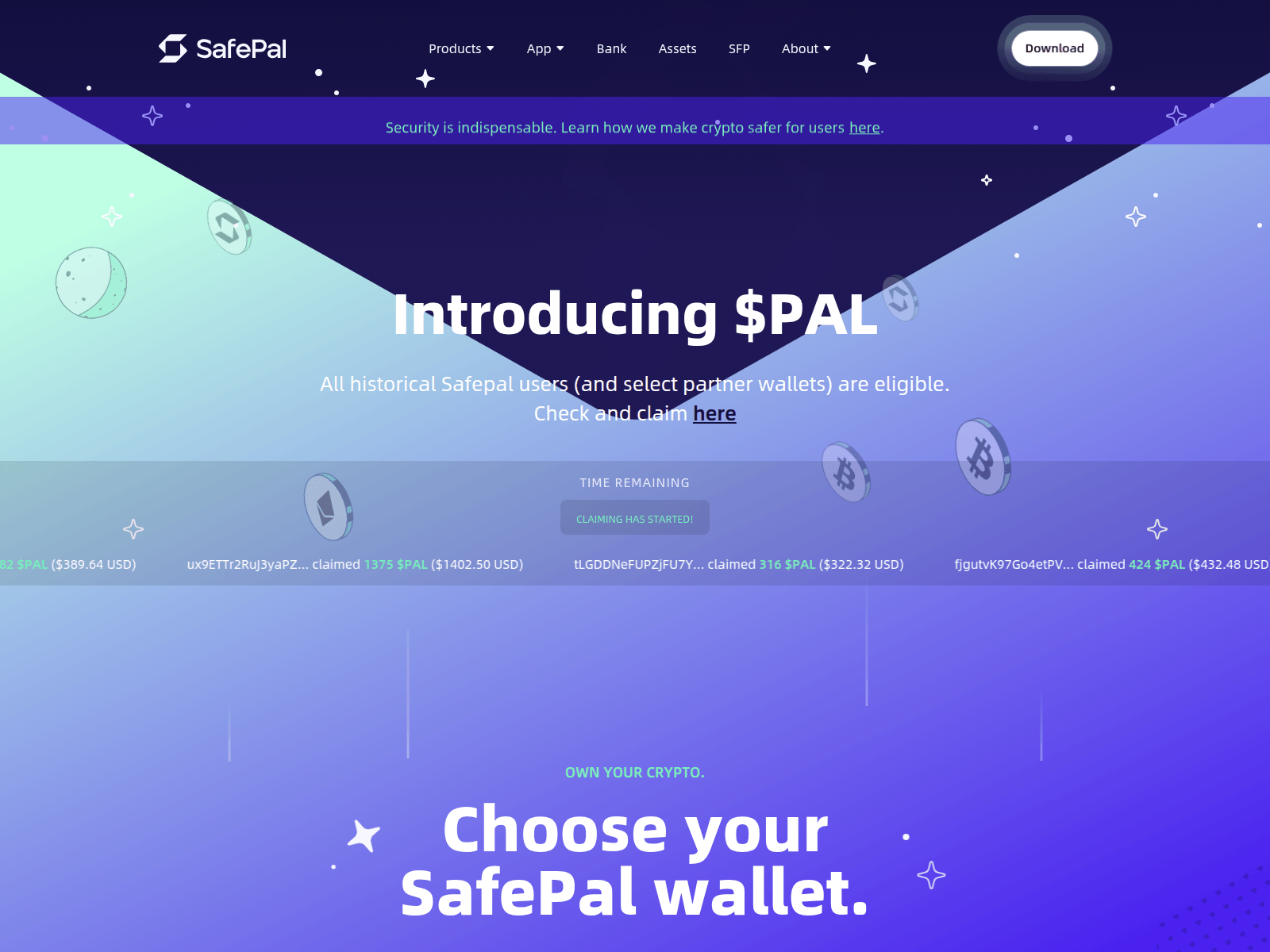 Screenshot of safepal.news