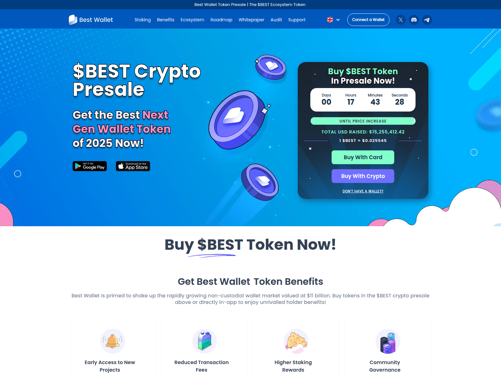 Tangkapan layar dari bestwalletpresale.com