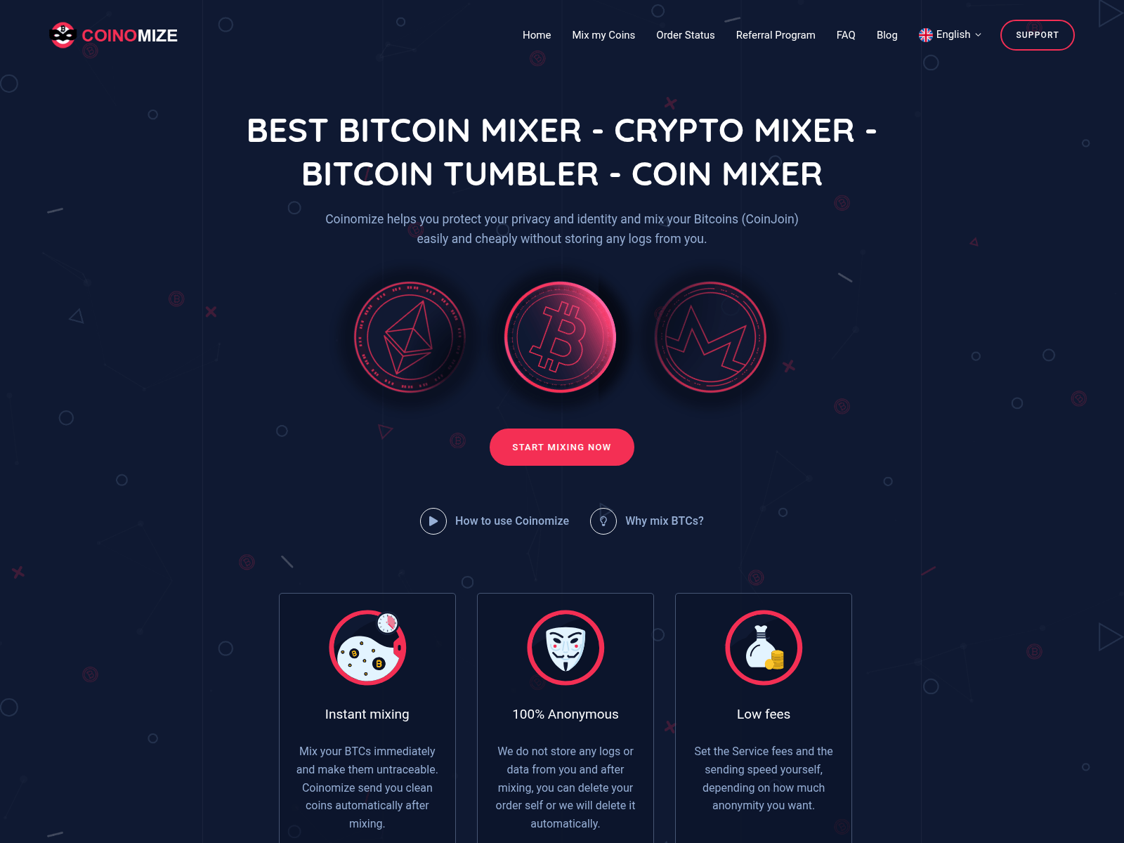 Screenshot of coinomize.is