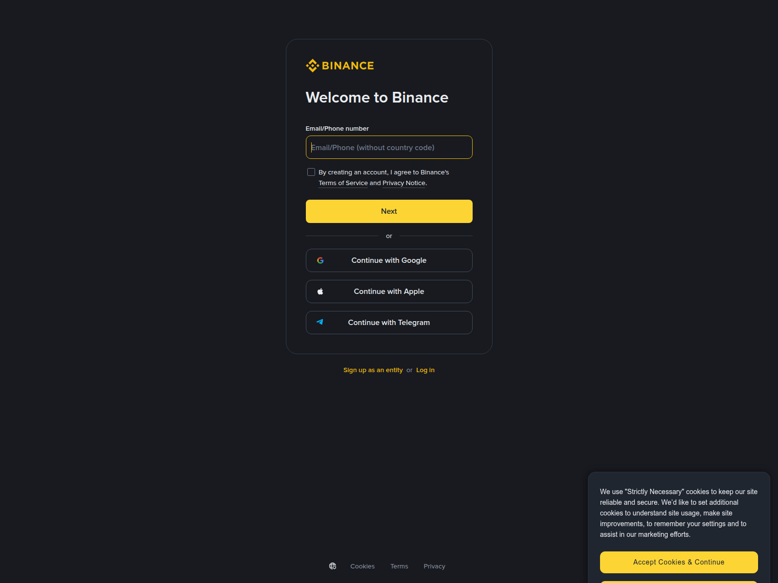 Screenshot of binancebr.com
