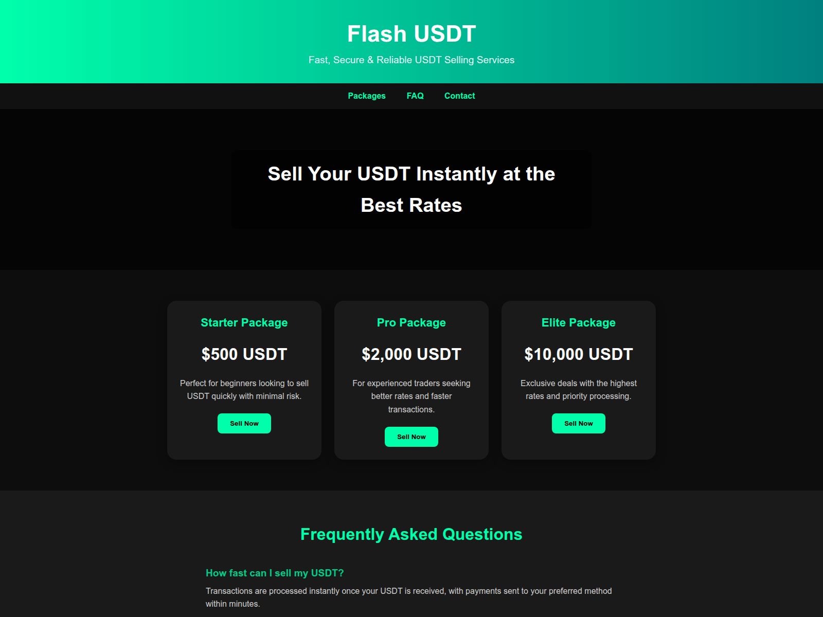 Screenshot of binanceflashusdt.info