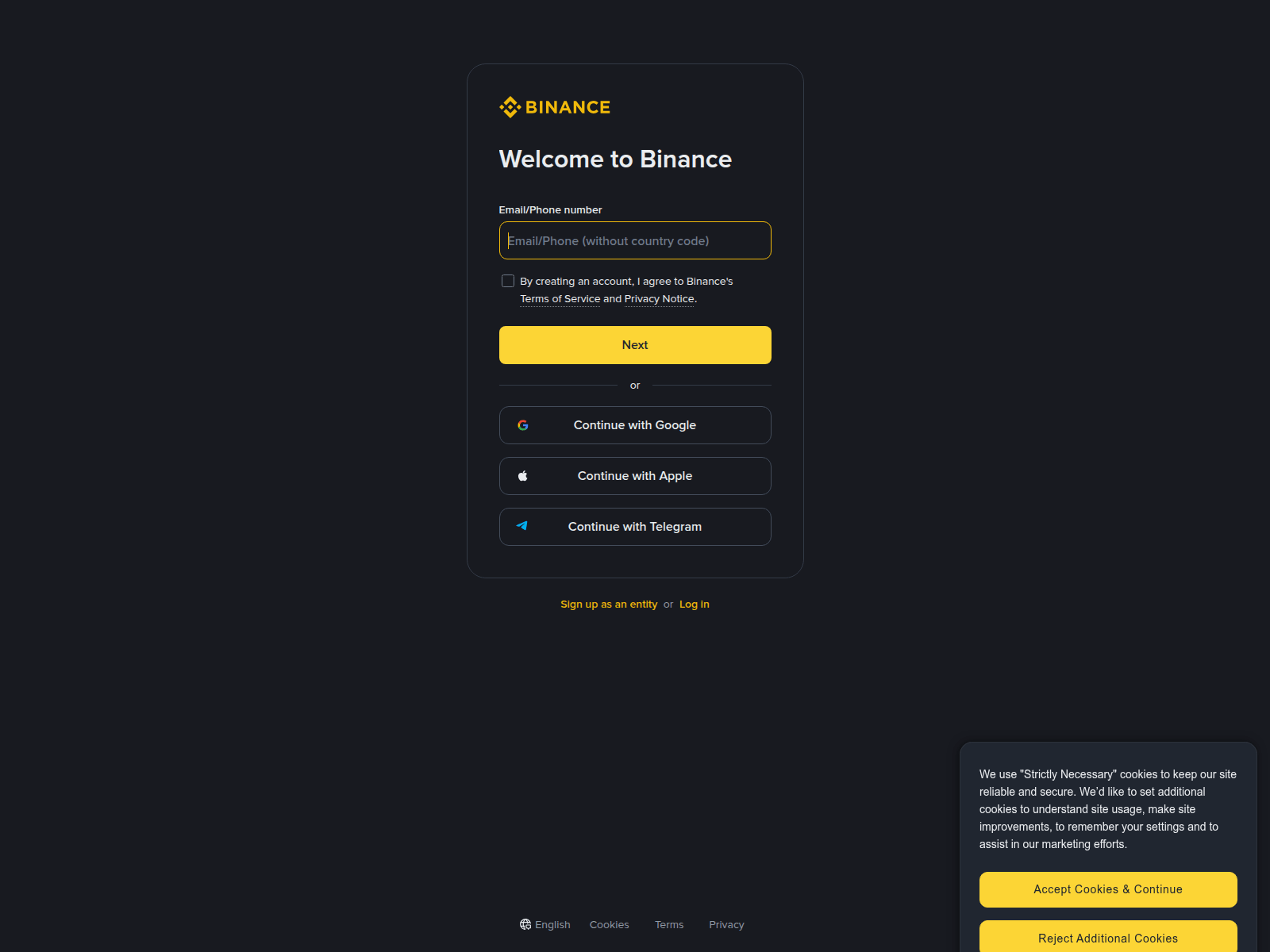 Screenshot of binancev.com