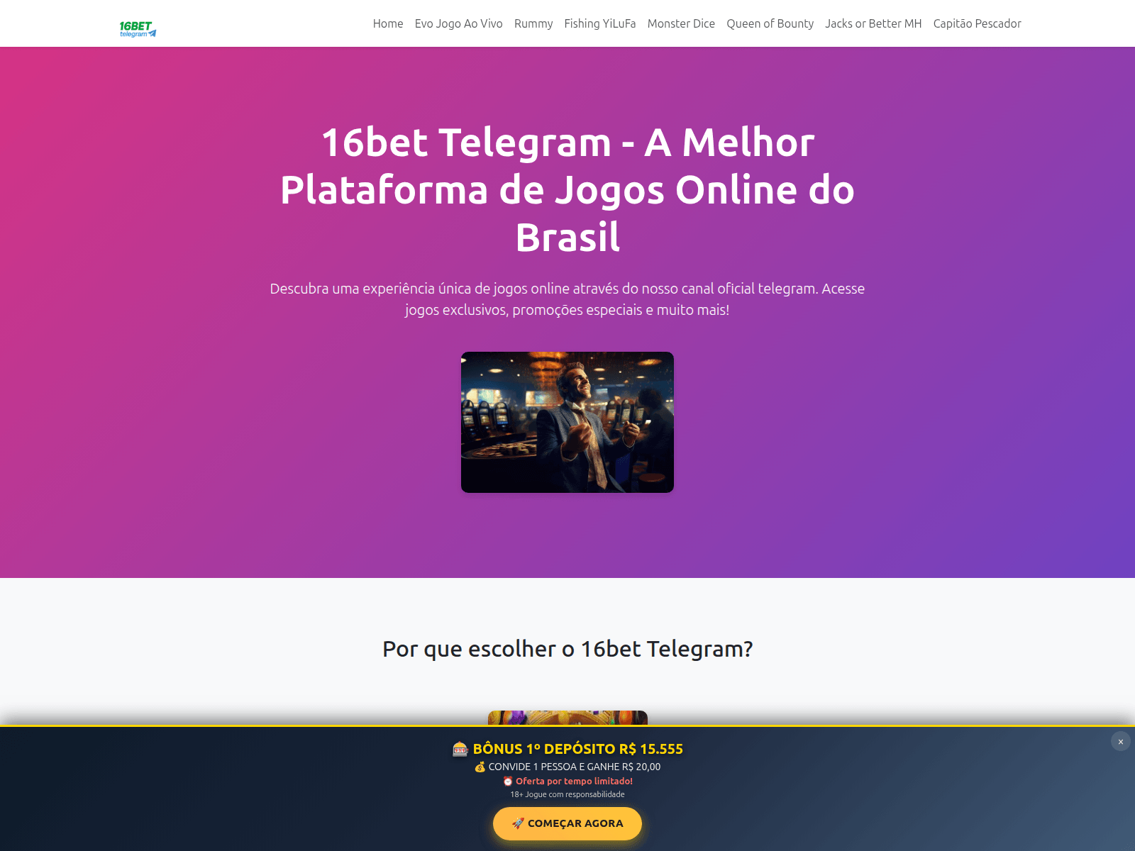 Screenshot of 16bettelegram.com