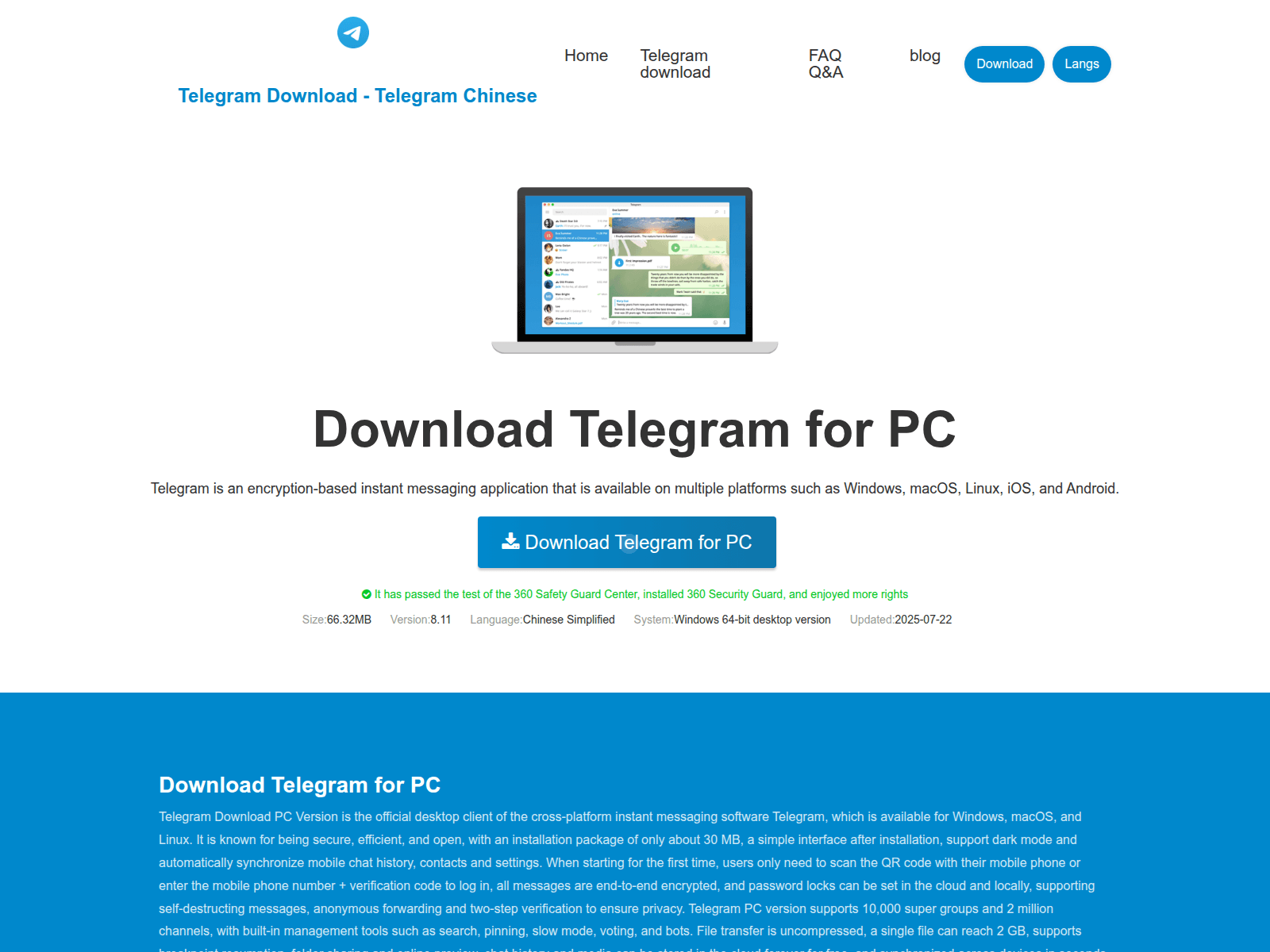 Screenshot of telegramdpc.com