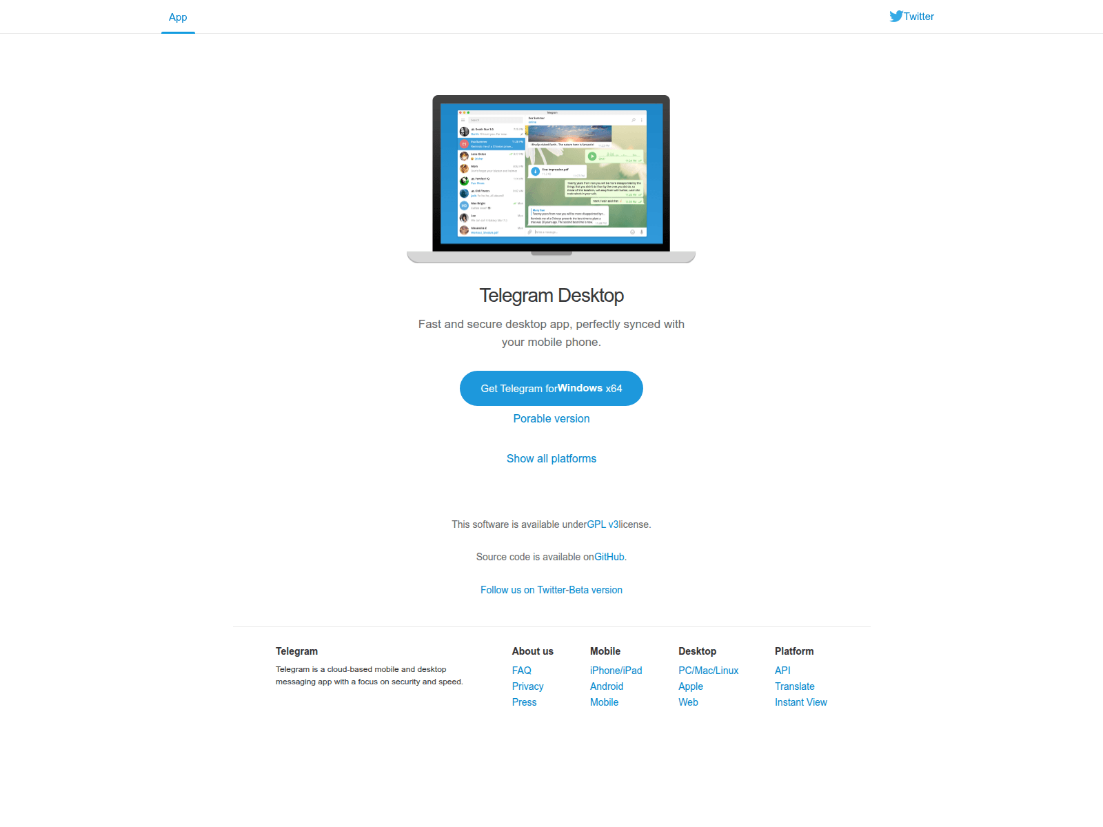 Screenshot of www-telegram.ing