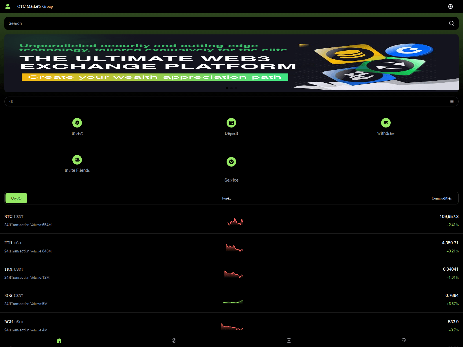 Screenshot of exodusns.com