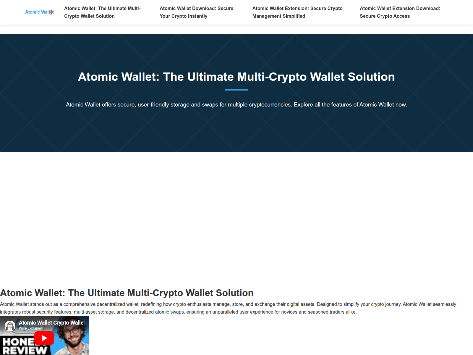 Screenshot of web-atomicwallet.net