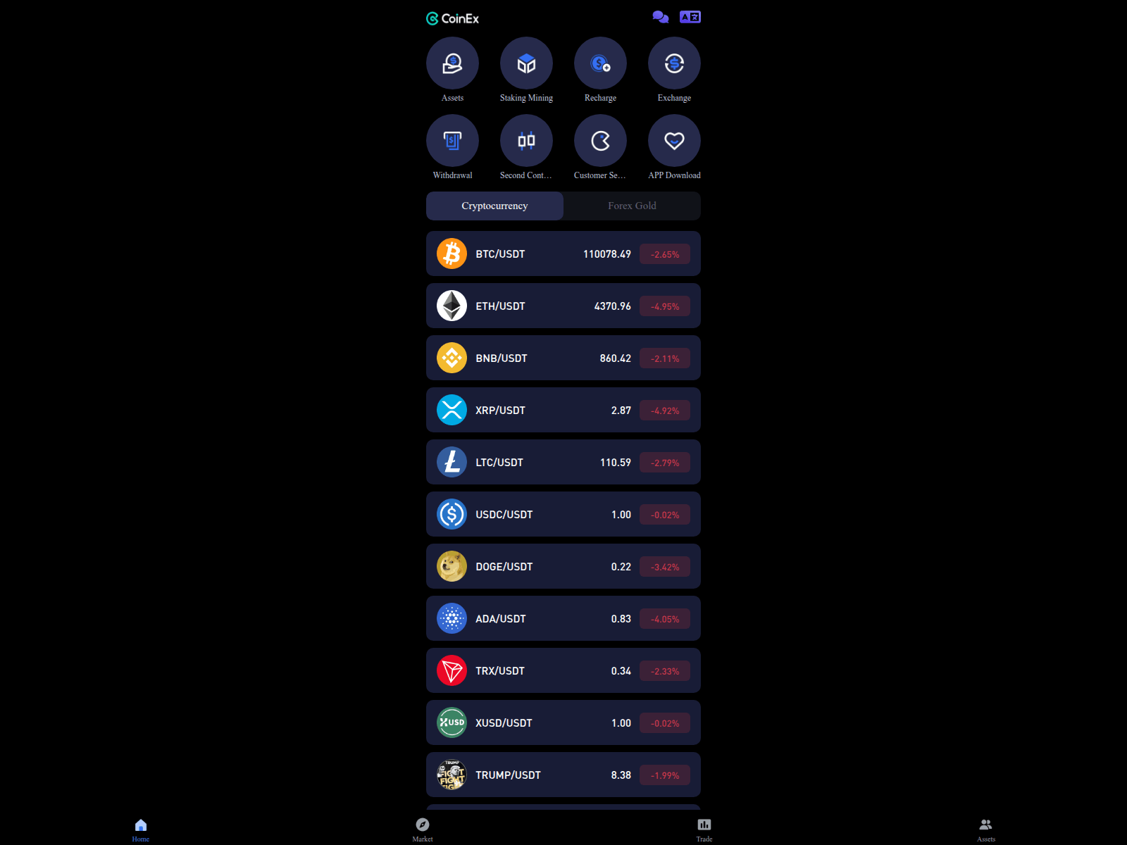 Screenshot of coinexeth.com