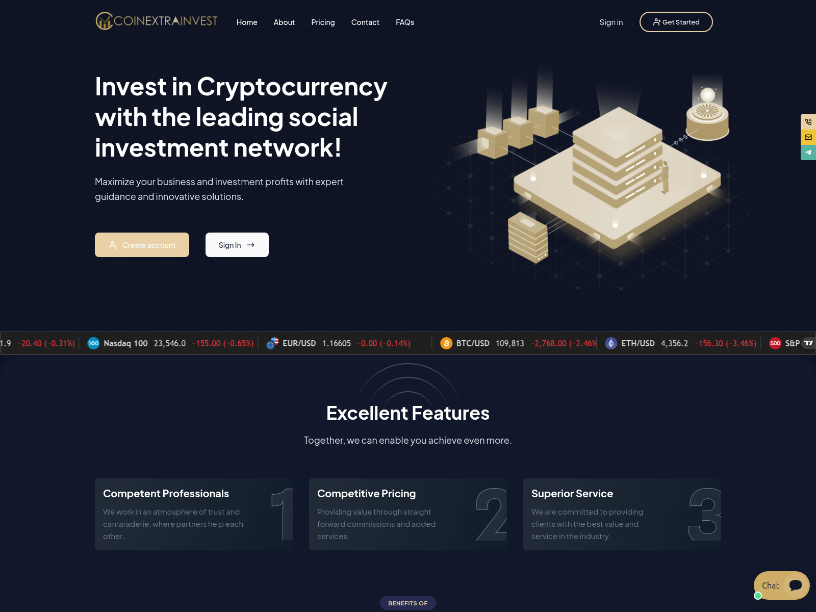 Screenshot of coinextrainvests.com