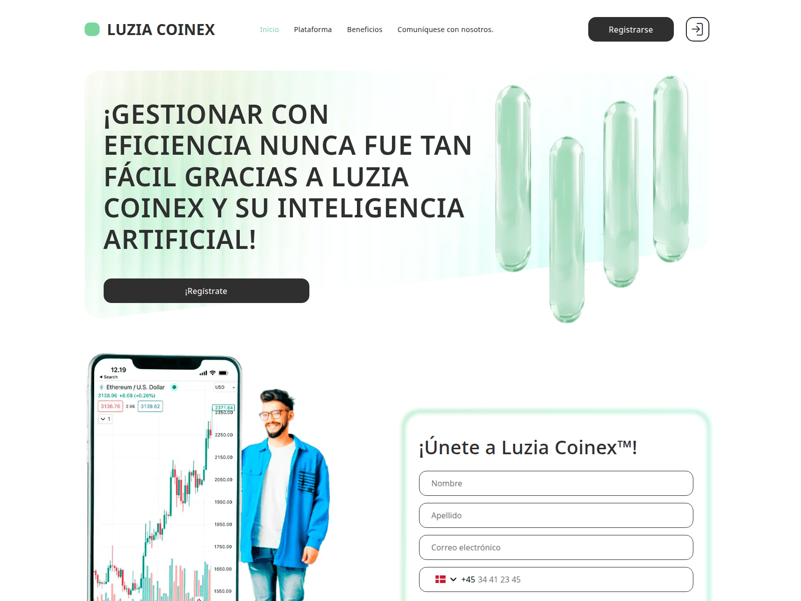 Screenshot of luzia-coinex.com
