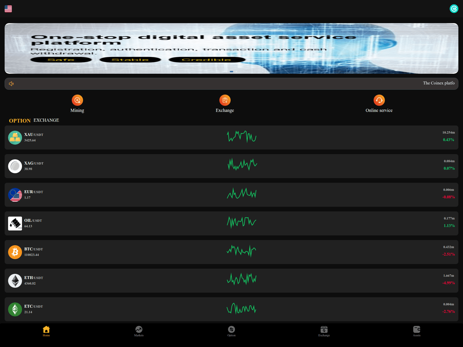 Screenshot of coinex-vip8.com