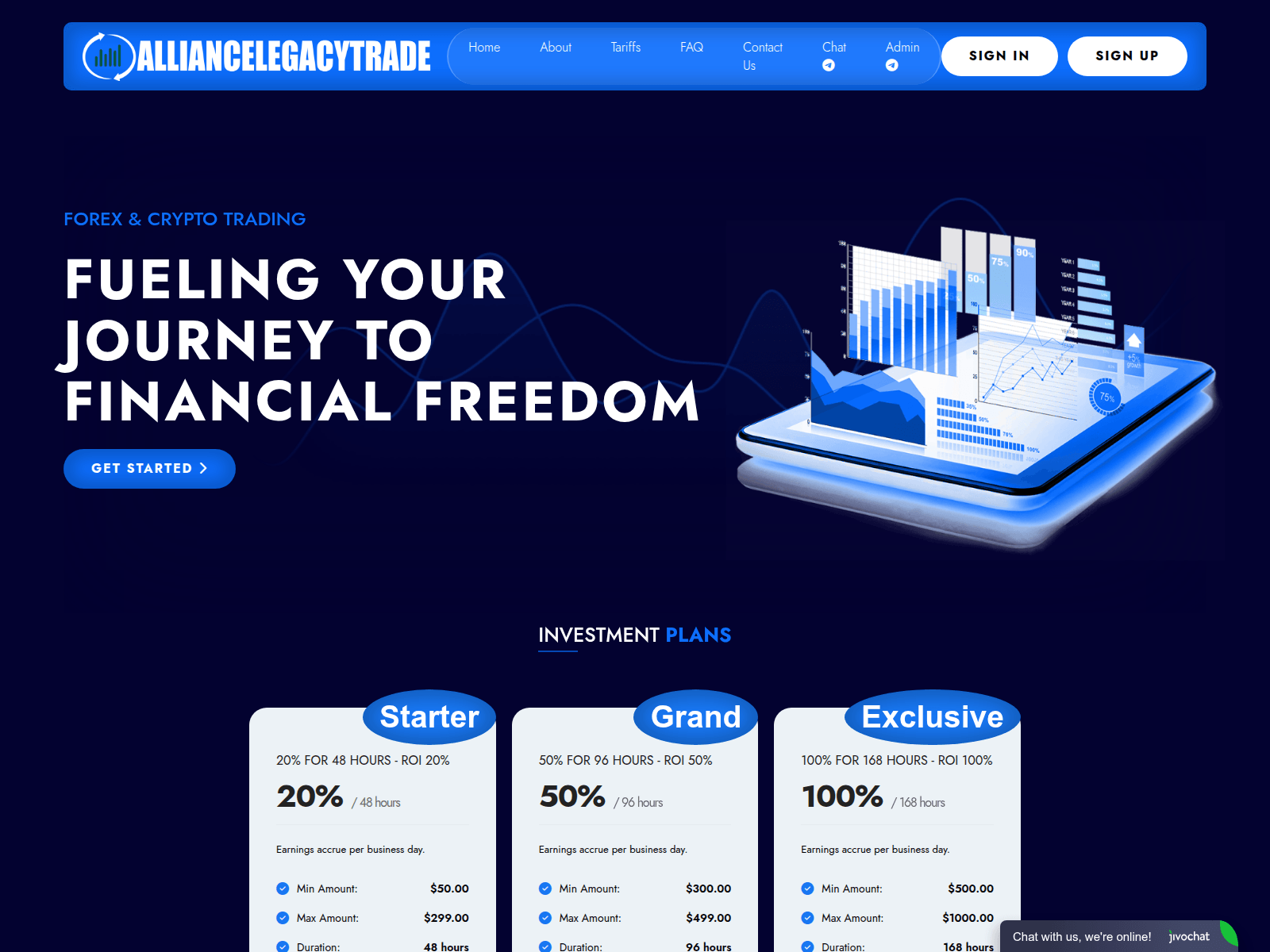 Screenshot of alliancelegacytrade.com