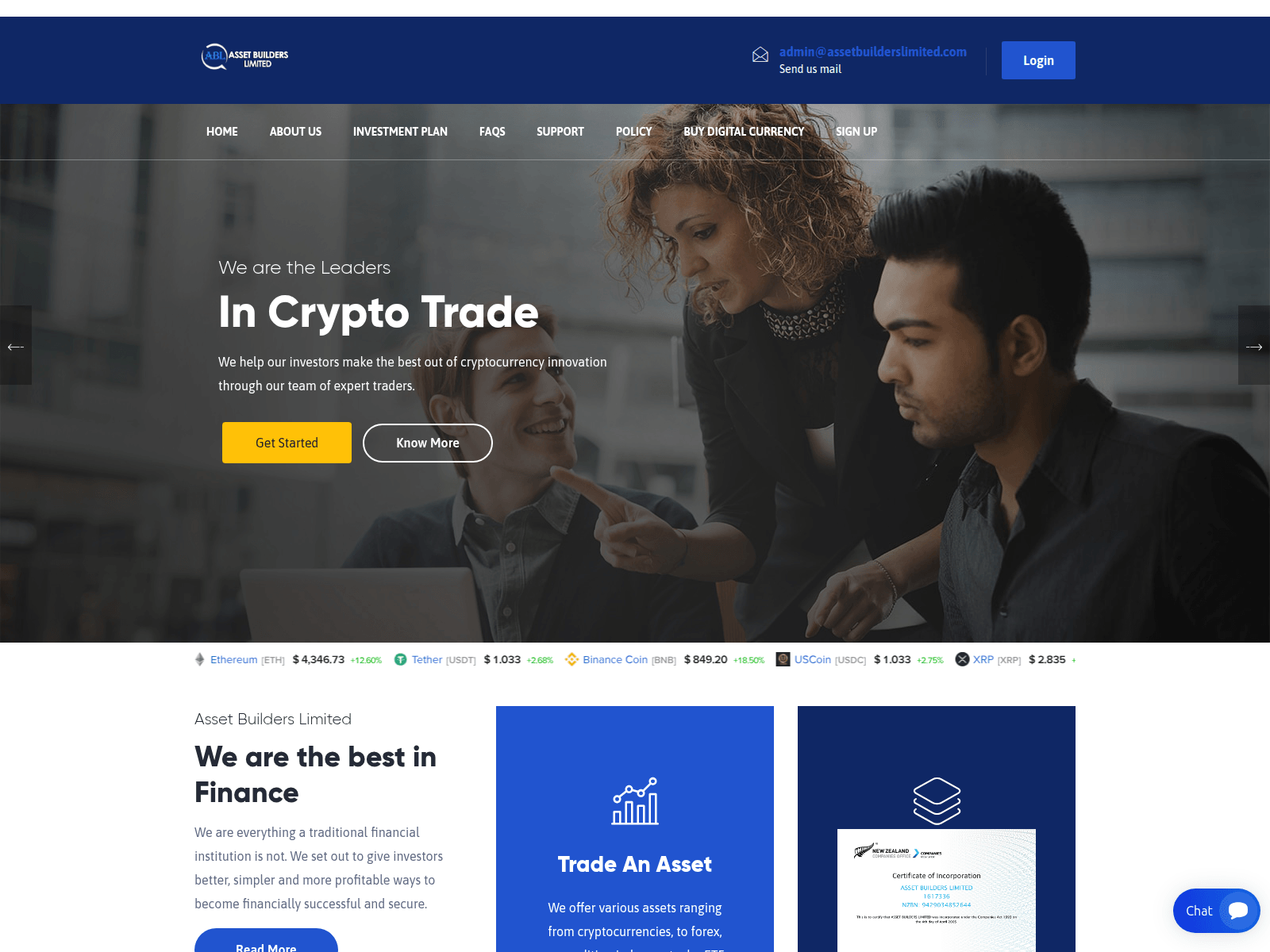 Screenshot of assetbuilderslimited.com