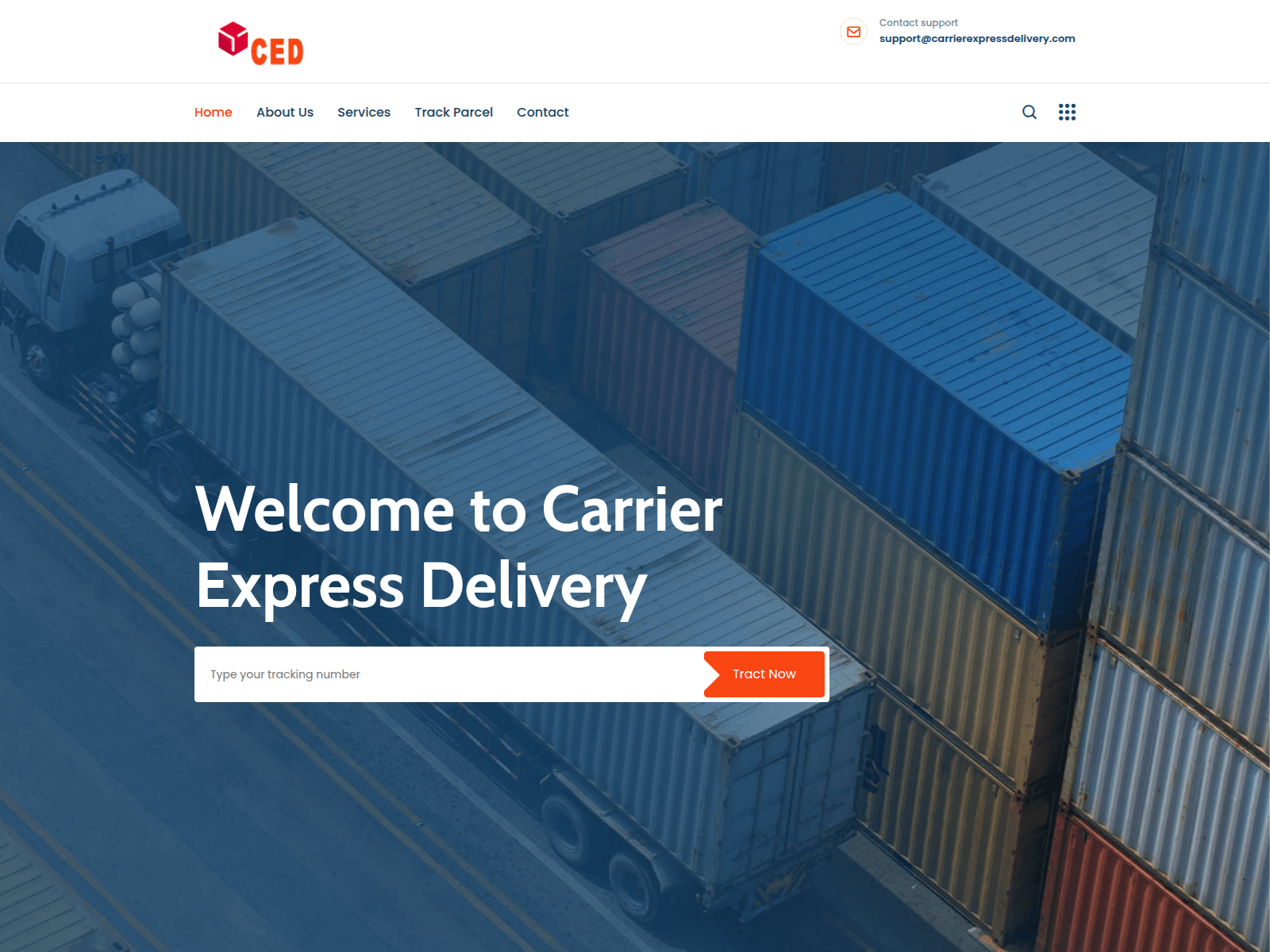 Screenshot of carrierexpressdelivery.com.octa-trade.uk