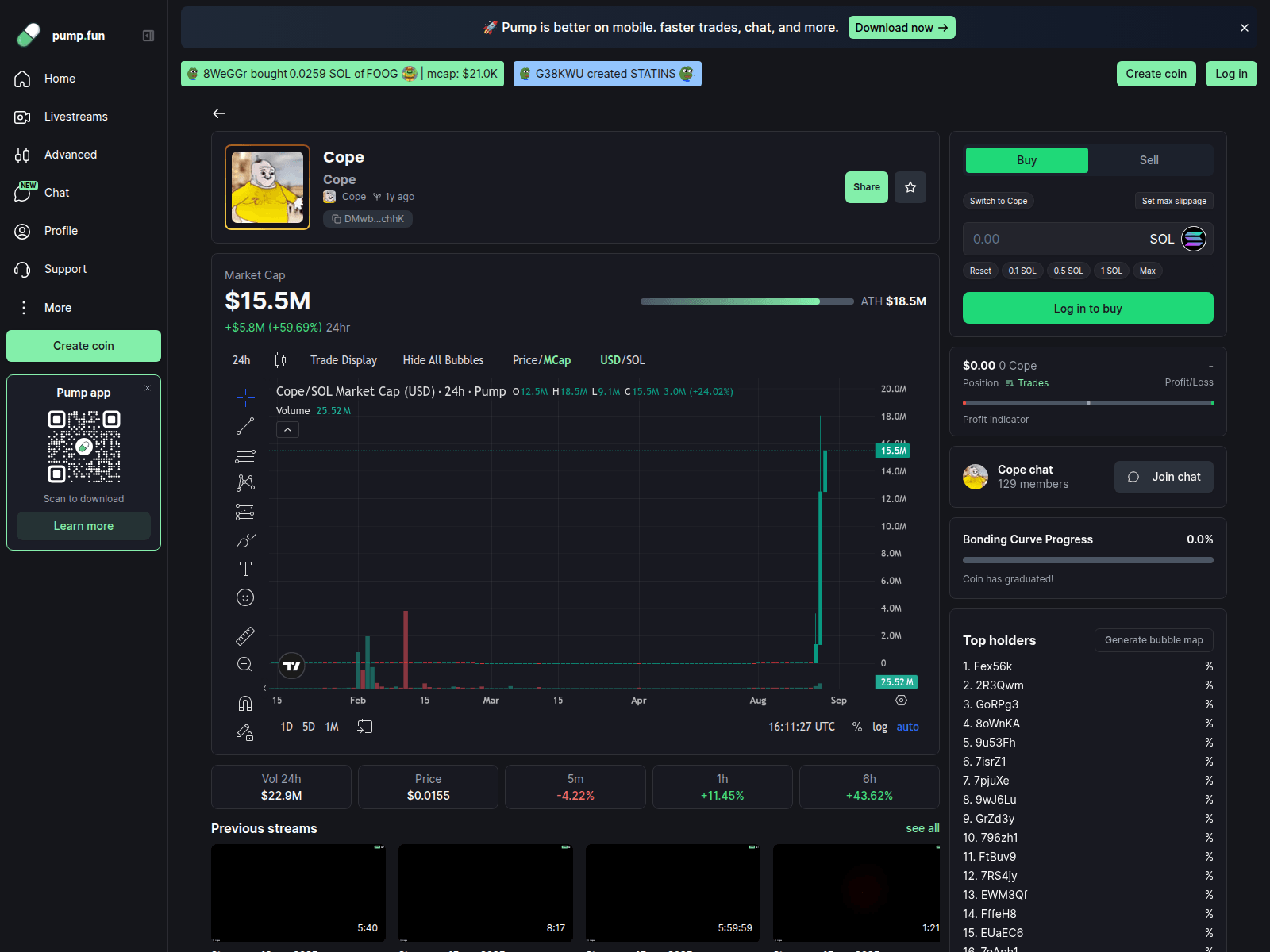 Screenshot of cope.lat