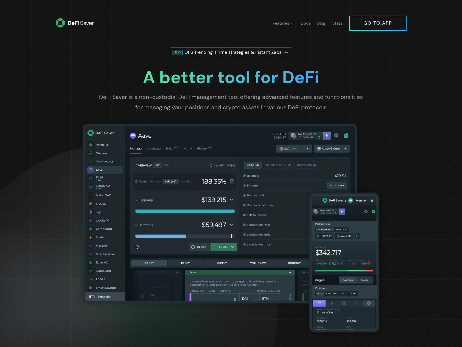 Screenshot of hyperstaking-defisaver.com