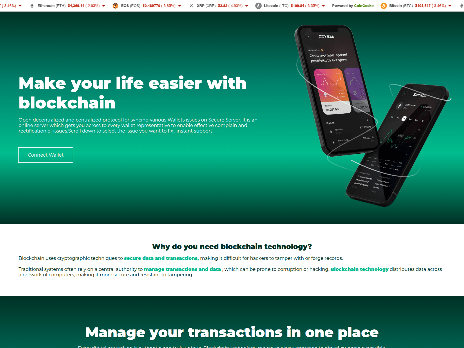 Screenshot of reflecttiblockchain.xyz
