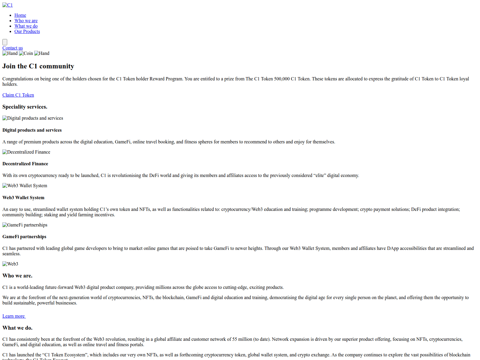 Screenshot of claimsreward.site