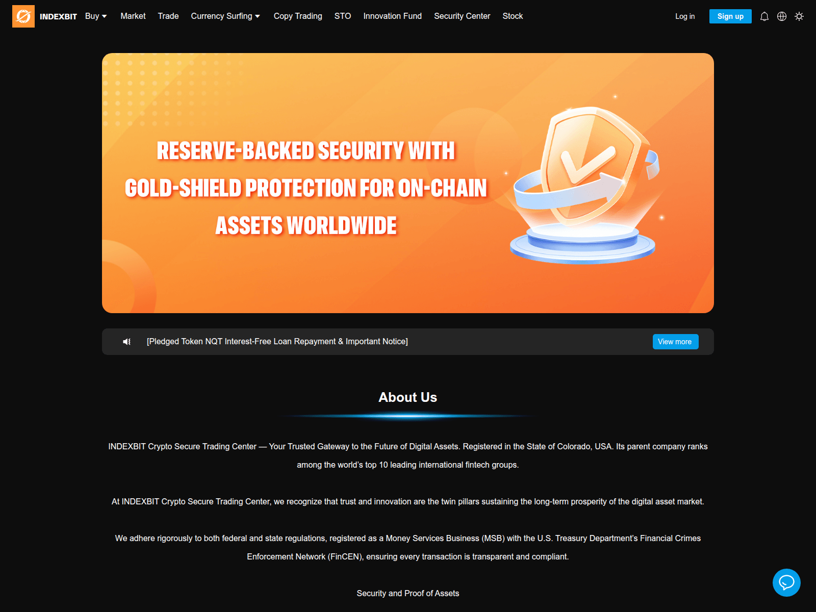 Screenshot of web.indexbit.com