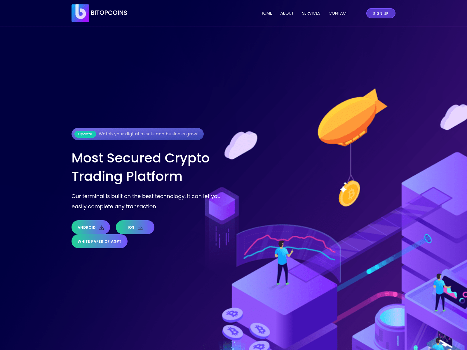 Screenshot of bitopcoins.com