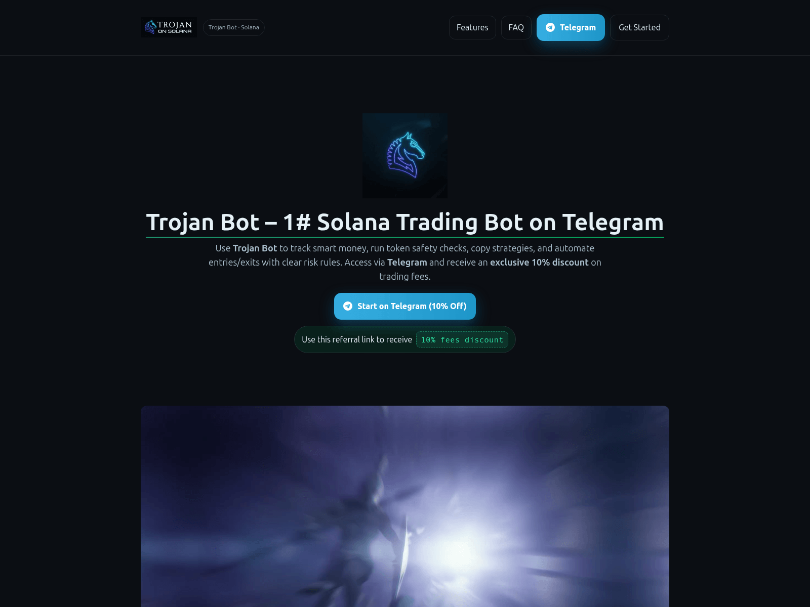 Screenshot of trojantradingbot.pages.dev