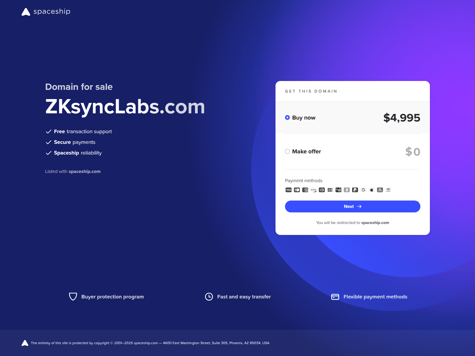 Screenshot of zksynclabs.com