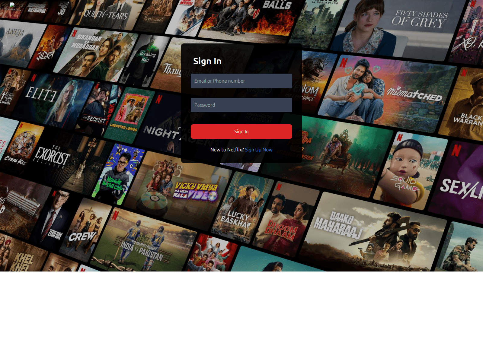 Screenshot of netflixgpt-66e93.firebaseapp.com