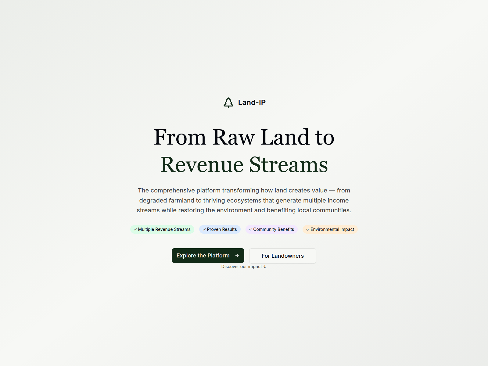 Screenshot of land-ip.com