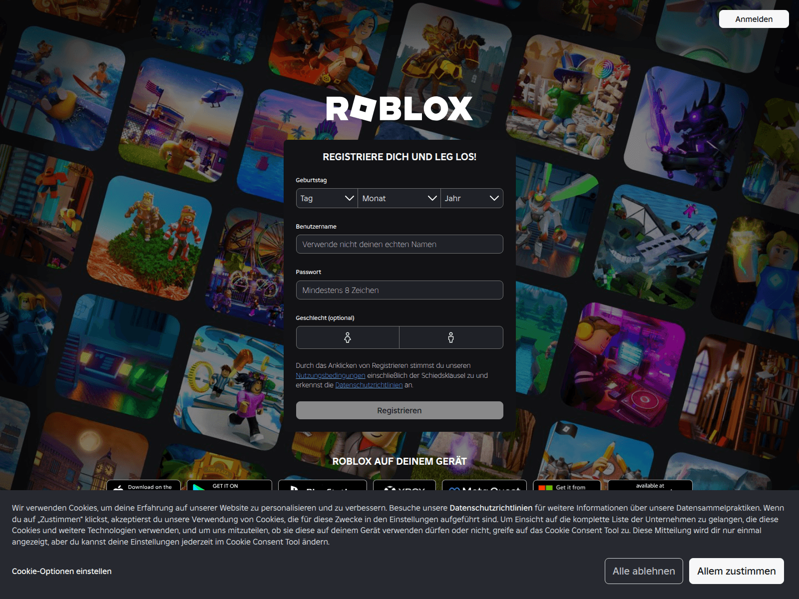 Screenshot of roblox.com.bo