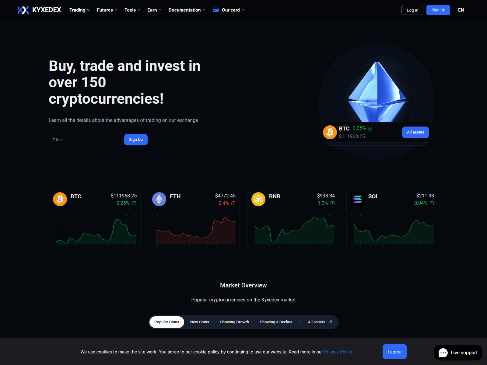 Screenshot of kyxedex.com