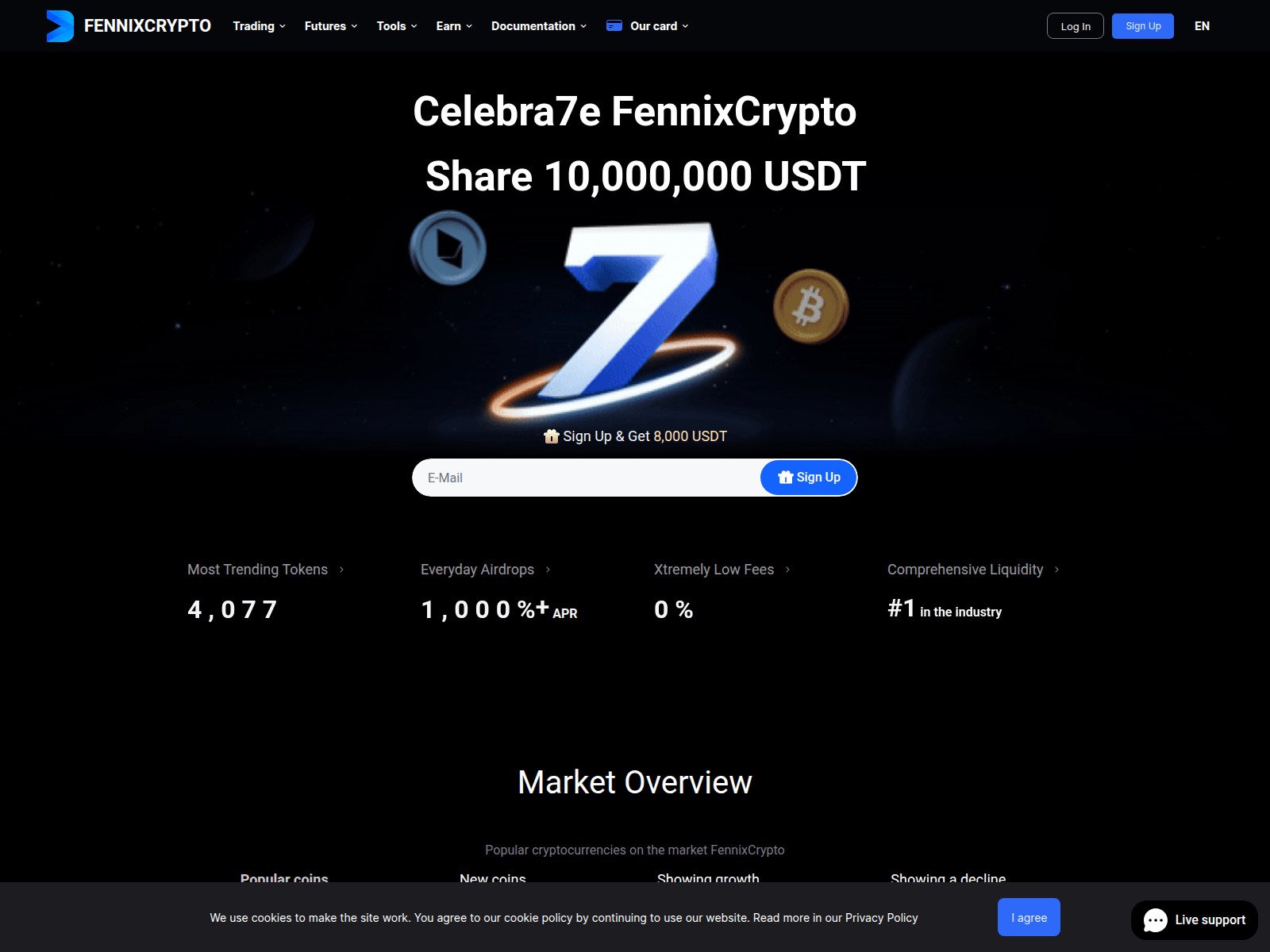 Screenshot of fennixcrypto.com