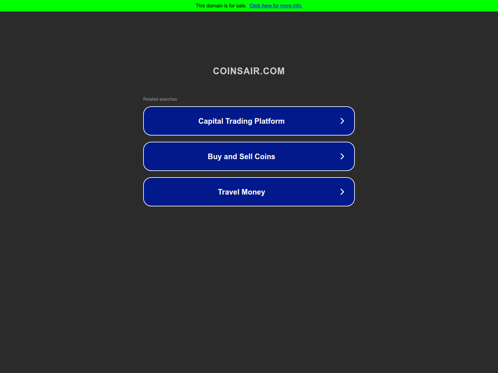 Screenshot of coinsair.com
