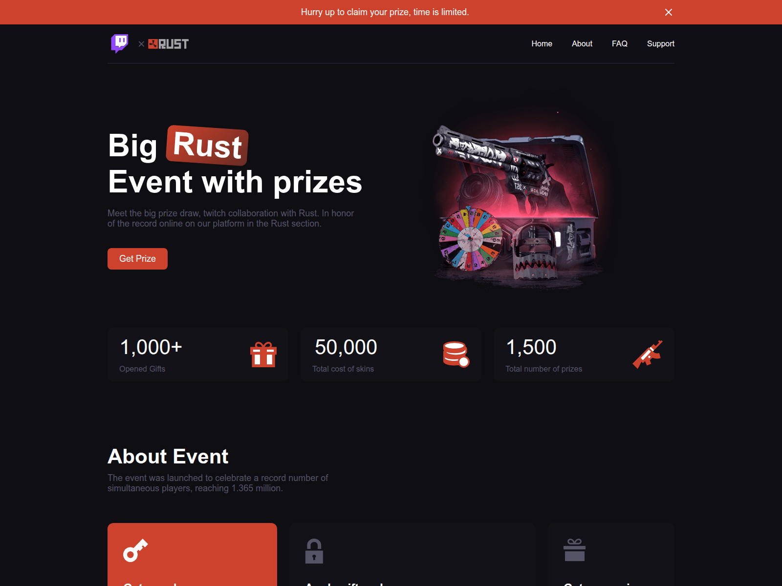 Screenshot of twitchdrops.cc