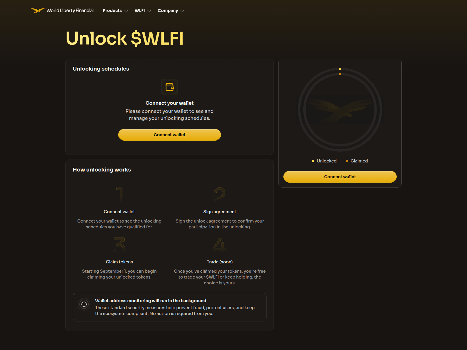 Screenshot of worldlibertyfinancial-unclaimed.com