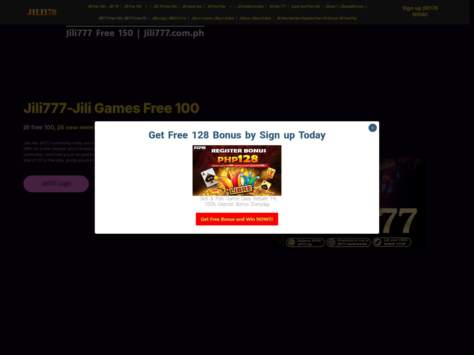 Screenshot of jilifree100.ph