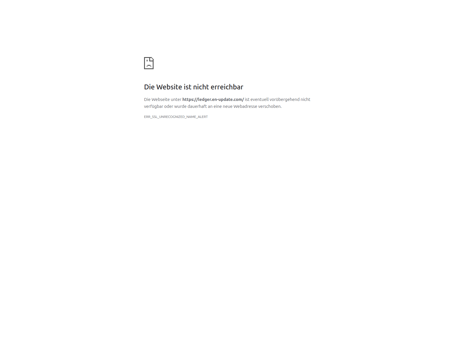 Screenshot of ledger.en-update.com
